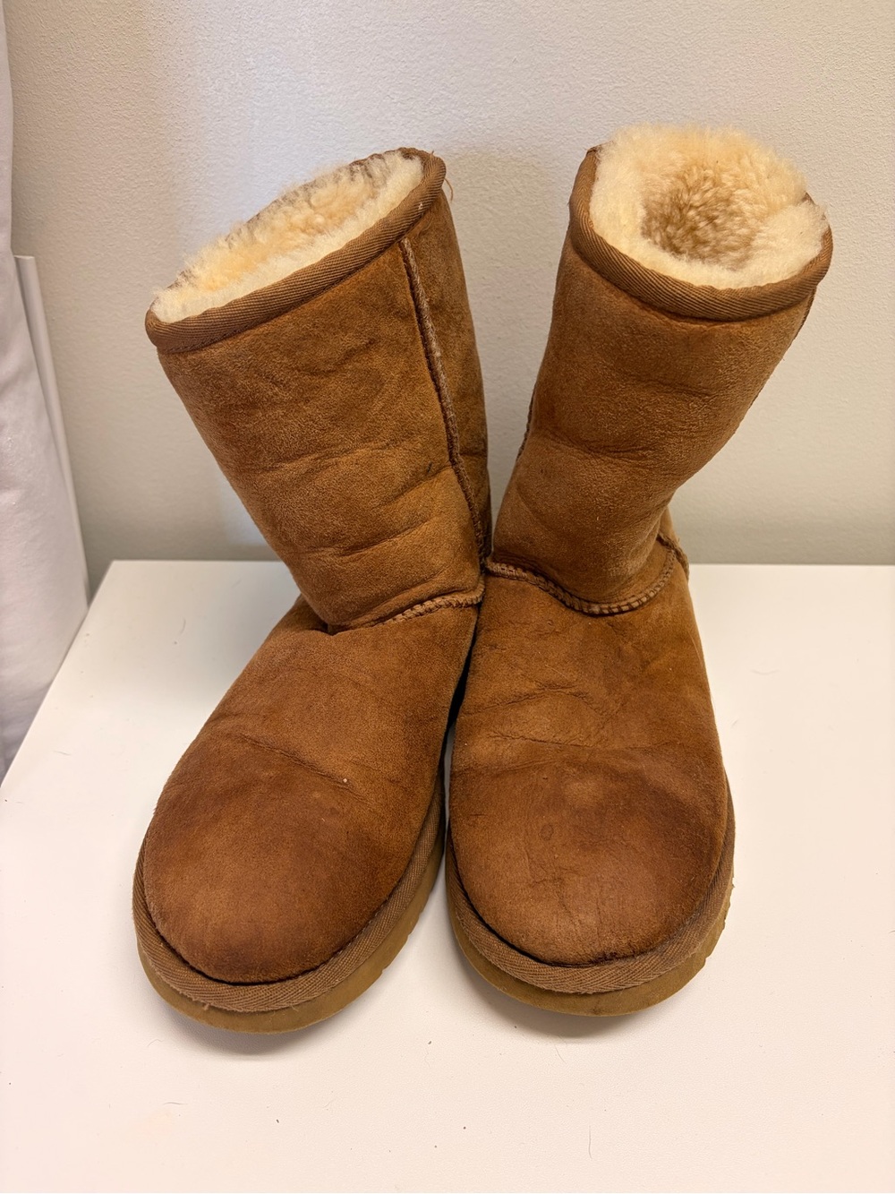 UGG Tan Shearling-Lined Classic Winter Boots